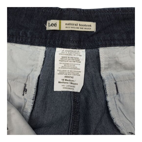 Lee Womens Natural Bootcut Denim Jeans Size 16 Medium Lightweight Wide Leg - Picture 4 of 9
